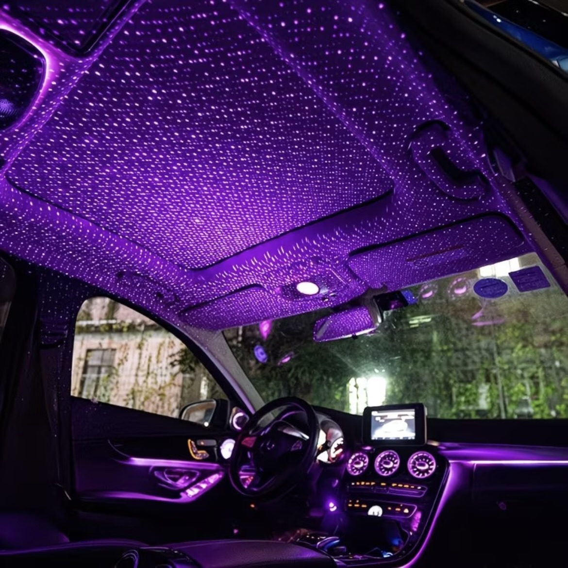 Projecteur LED Ciel Étoilé USB pour Voiture – Ambiance Laser Bicolore & Contrôle Vocal