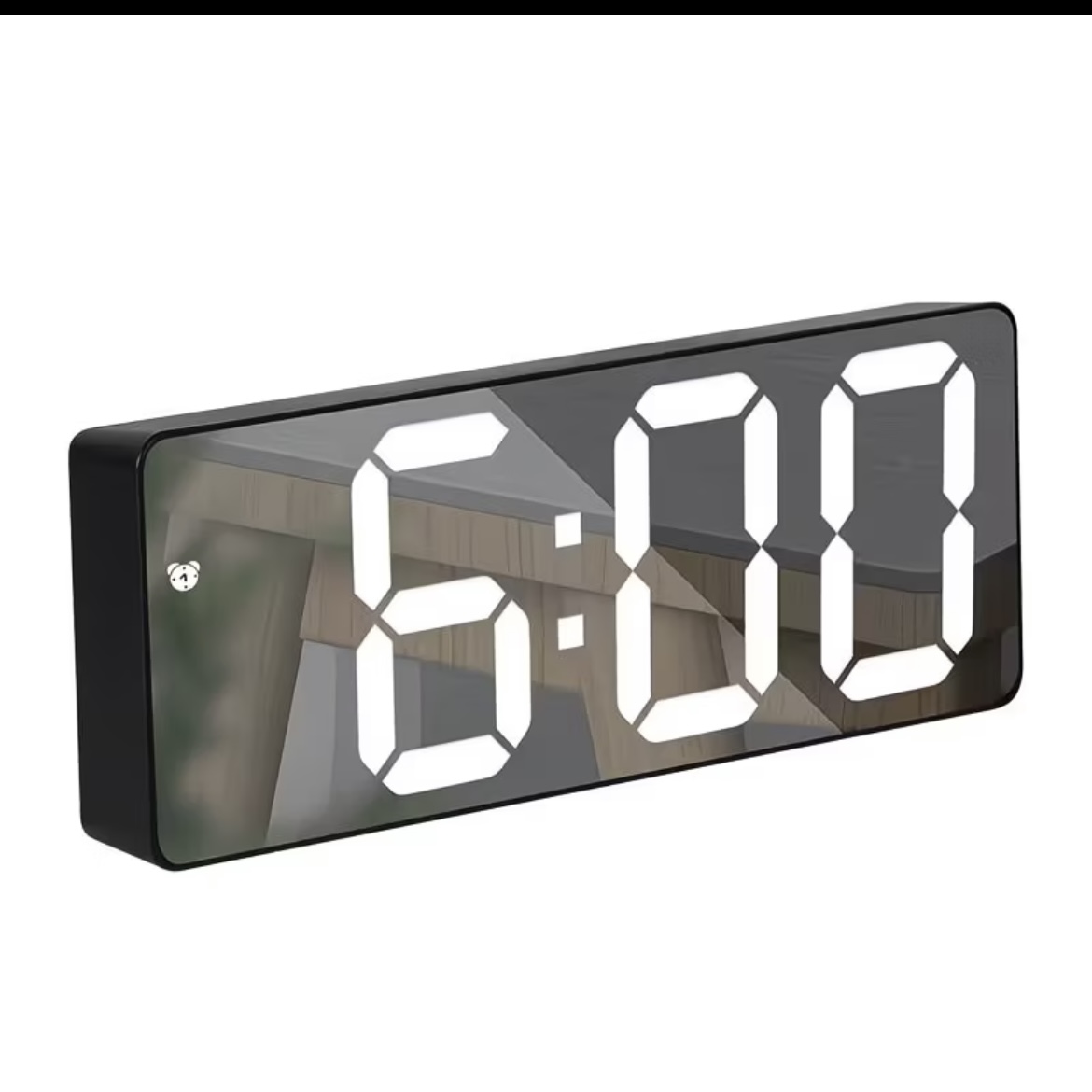 Réveil Numérique LED Miroir – Affichage Température, Date & Contrôle Vocal Intelligent