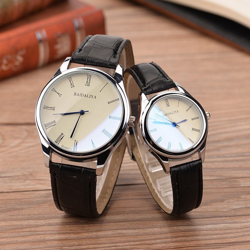 Montre à Quartz BAIDALIYA à Chiffres Romains - Bracelet Cuir Crocodile