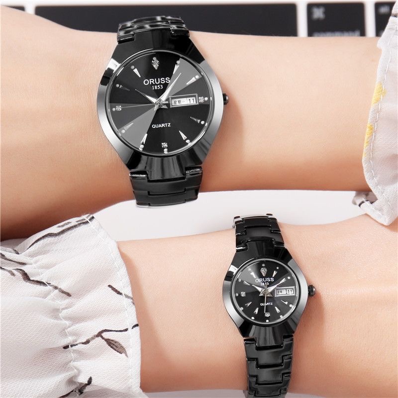 2 Montres ! Spéciale Couple Quartz ORUSS en Acier Inoxydable - Édition