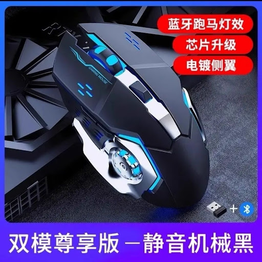 Souris Gamer Sans Fil Dual Mode Haute Précision - Rechargeable Type-C avec Rétroéclairage RGB et Clic Silencieux
