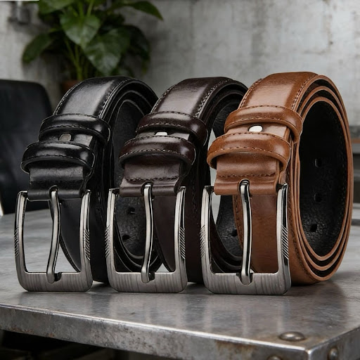 Ceinture en Cuir PU Rétro pour Homme - Boucle à Ardillon Classique, Style Business Casual & Durable