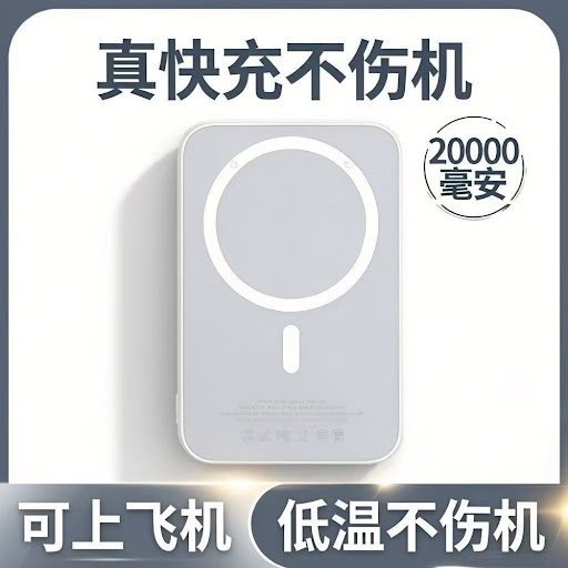 Batterie Externe Magnétique MagSafe Haute Capacité - Chargeur Sans Fil Ultra-Compact & Recharge Rapide