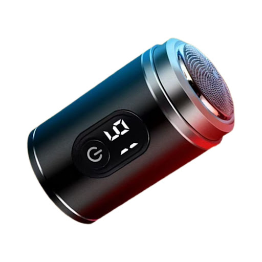 Mini Rasoir Électrique Portable Homme — Tête Rotative Sûre, Écran LED & Rechargeable USB Type-C