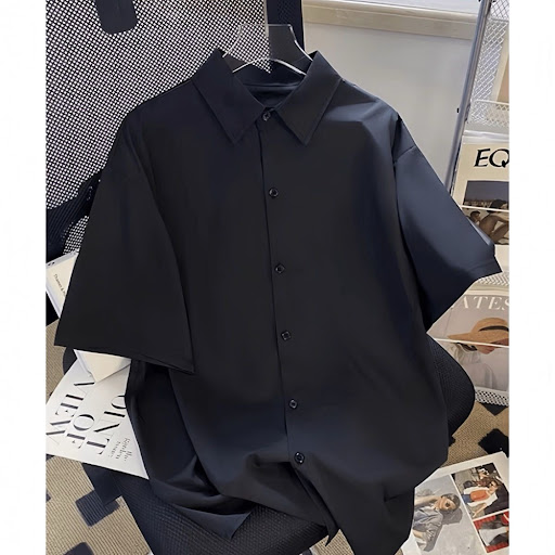 Chemise Homme Manches Courtes Style Oversize & Décontracté