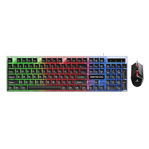 Pack Clavier & Souris Filaire RGB MSHRY (Sensation Mécanique)