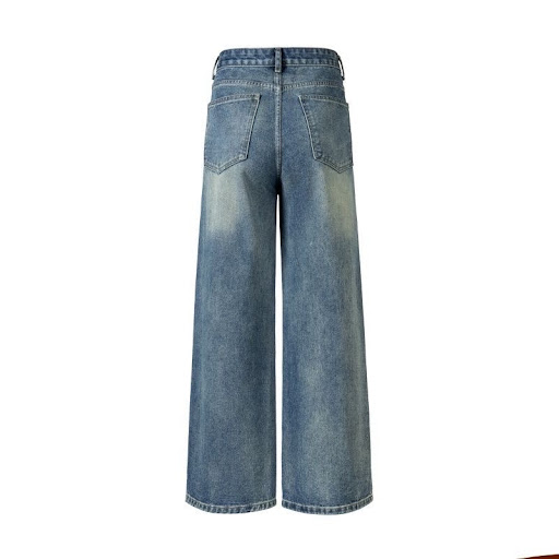 Jean Large Baggy Homme Style Vintage — Coupe Droite & Délavé Streetwear