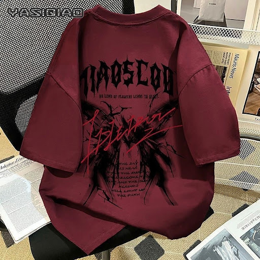 T-Shirt Oversize Streetwear Vintage - Motif Papillon Gothique & Typographie Y2K