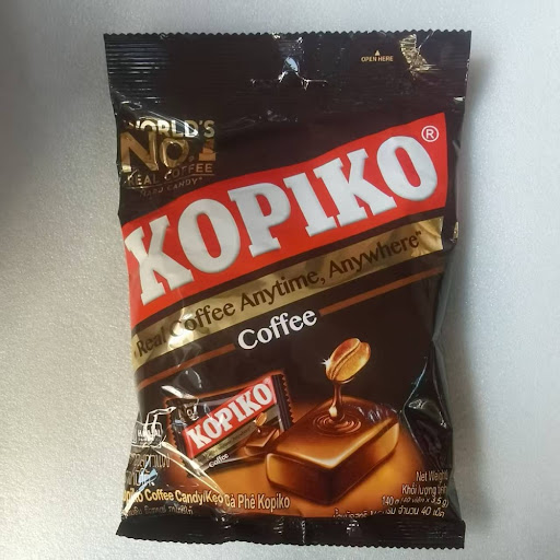 Bonbons au Café KOPIKO — Sachet 140g (Cappuccino & Original) • Bonbons Durs Gourmands