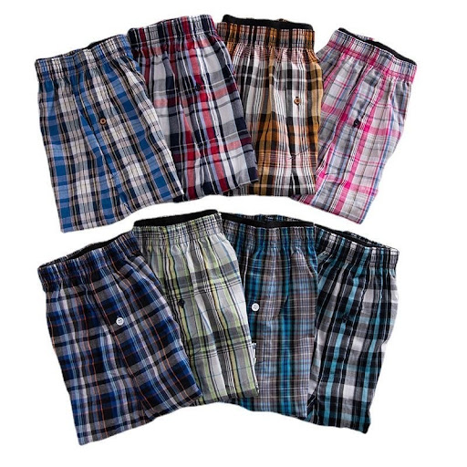 Lot de 3 Caleçons Homme Amples à Carreaux Style Vintage — Short d'Intérieur & Caleçon Respirant