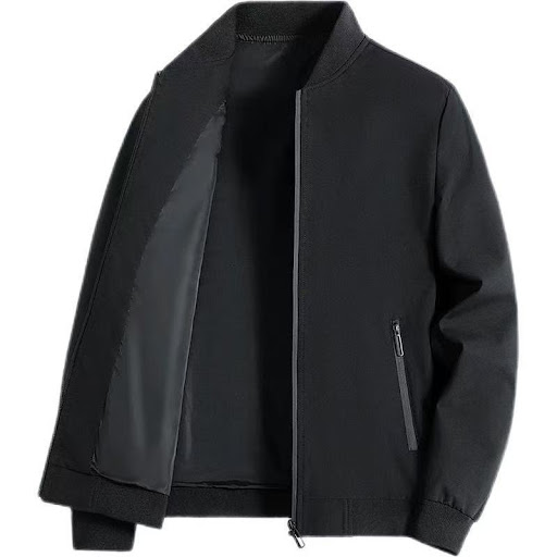 Veste Bomber Homme Minimaliste Légère – Coupe-Vent Zippé Style Casual & Business