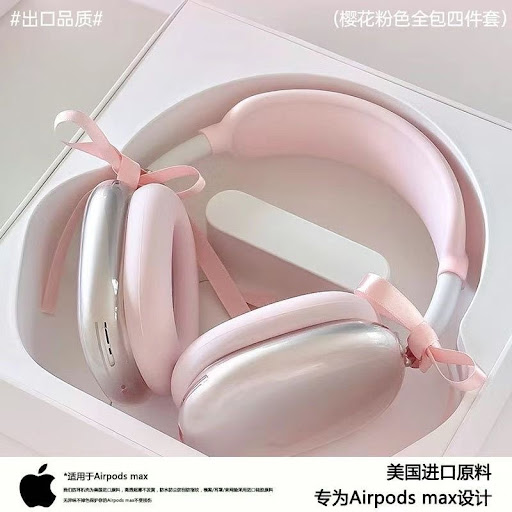 Kit de Protection 4-en-1 en Silicone & Coque Transparente TPU pour AirPods Max