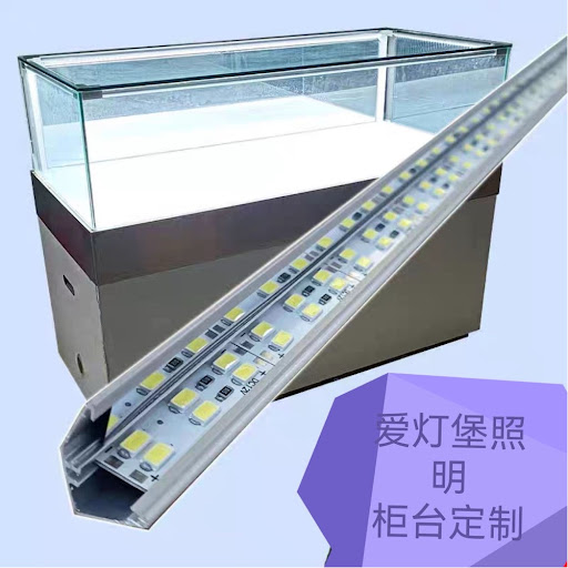 Réglette LED d'Angle sur Mesure pour Vitrine & Comptoir (Profilé Aluminium V-Shape) - Éclairage LED Haute Luminosité pour Bijouterie, Téléphonie et Optique