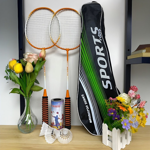 Kit de Badminton Complet Duo : 2 Raquettes en Ferroalliage + 3 Volants + Housse de Transport