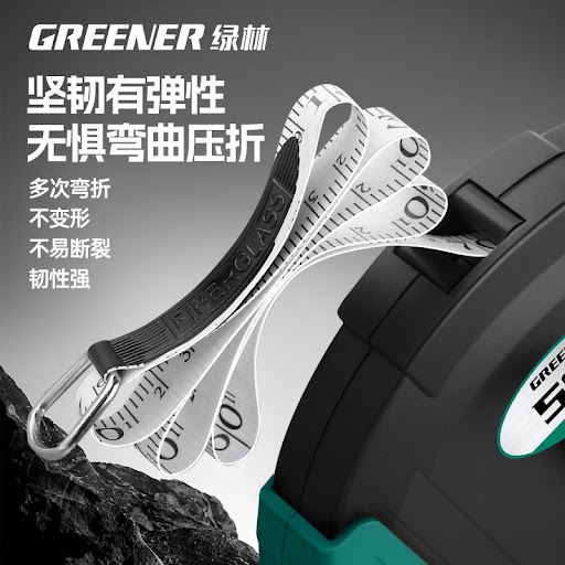 Décamètre à Ruban en Fibre de Verre GREENER – Mètre Roulant de Chantiers