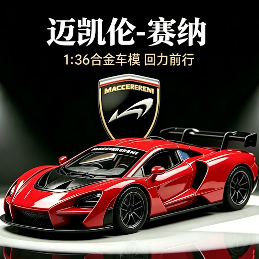 Voiture Miniature Sportive McLaren Senna - Échelle 1:36 (Modèle en Alliage avec Rétrofriction)